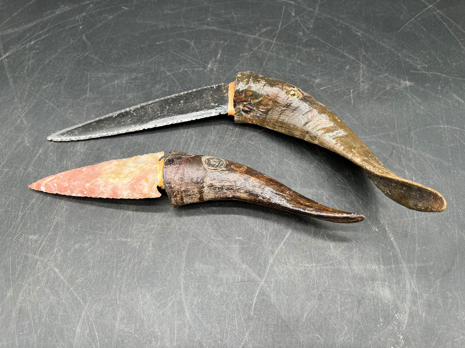 Lot of 2 Handmade Antler Knives (1 of 11)