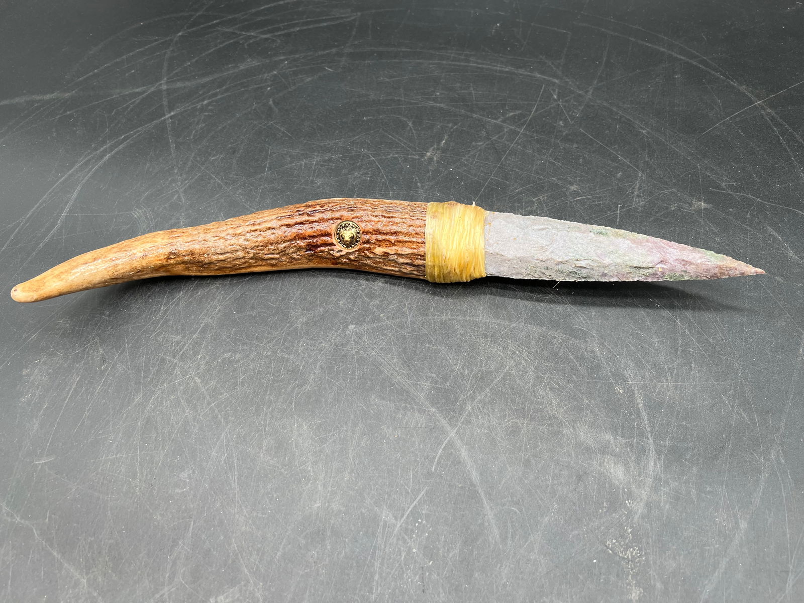Long Antler Handled Handmade Knife (1 of 5)
