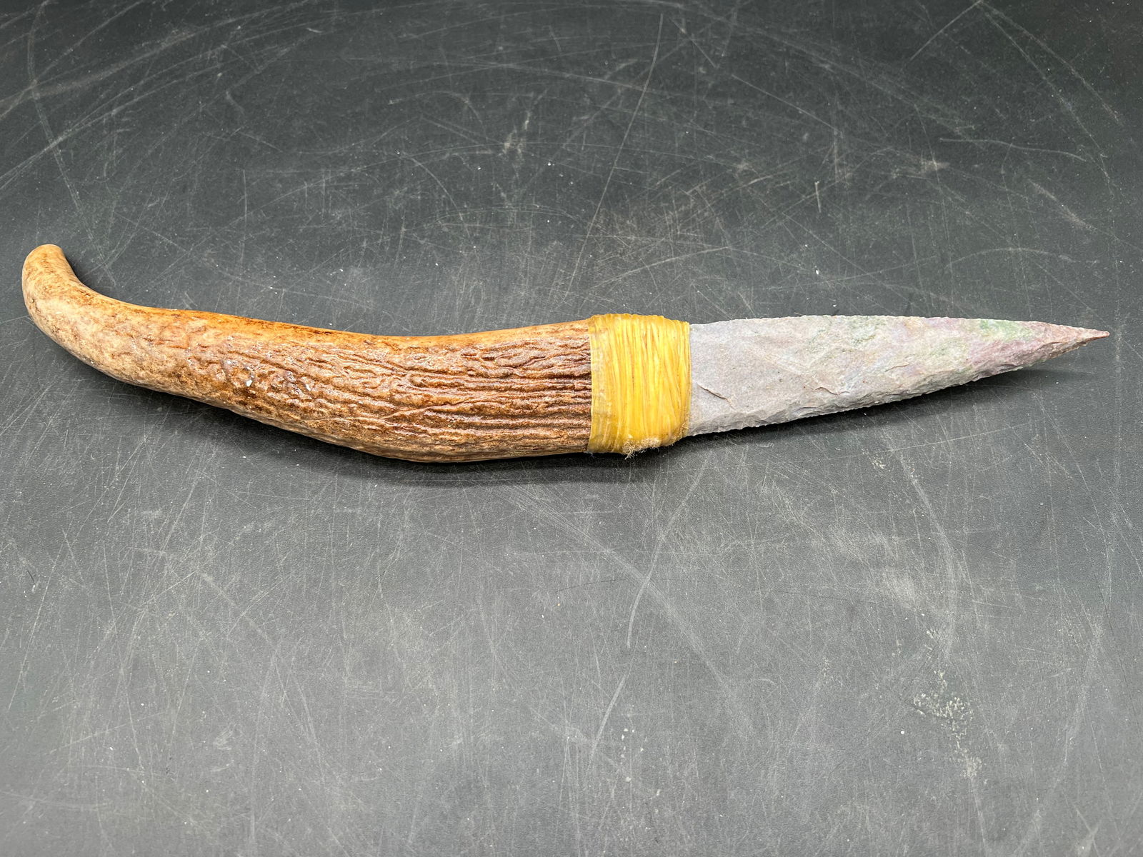 Long Antler Handled Handmade Knife - 5