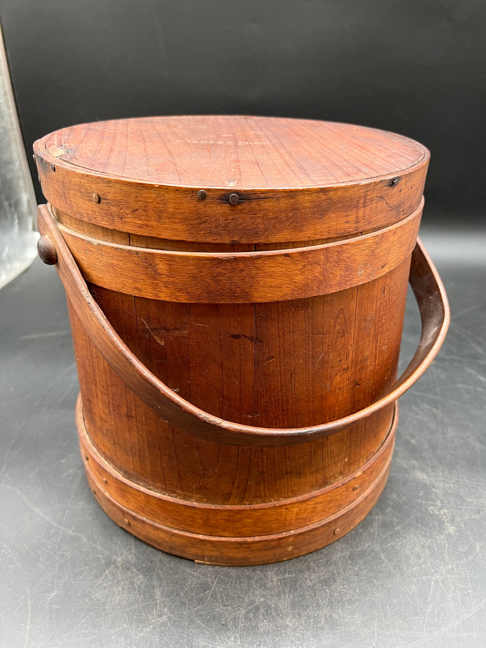 Early Wooden Lidded Bucket Wilder P Clare (1 of 8)