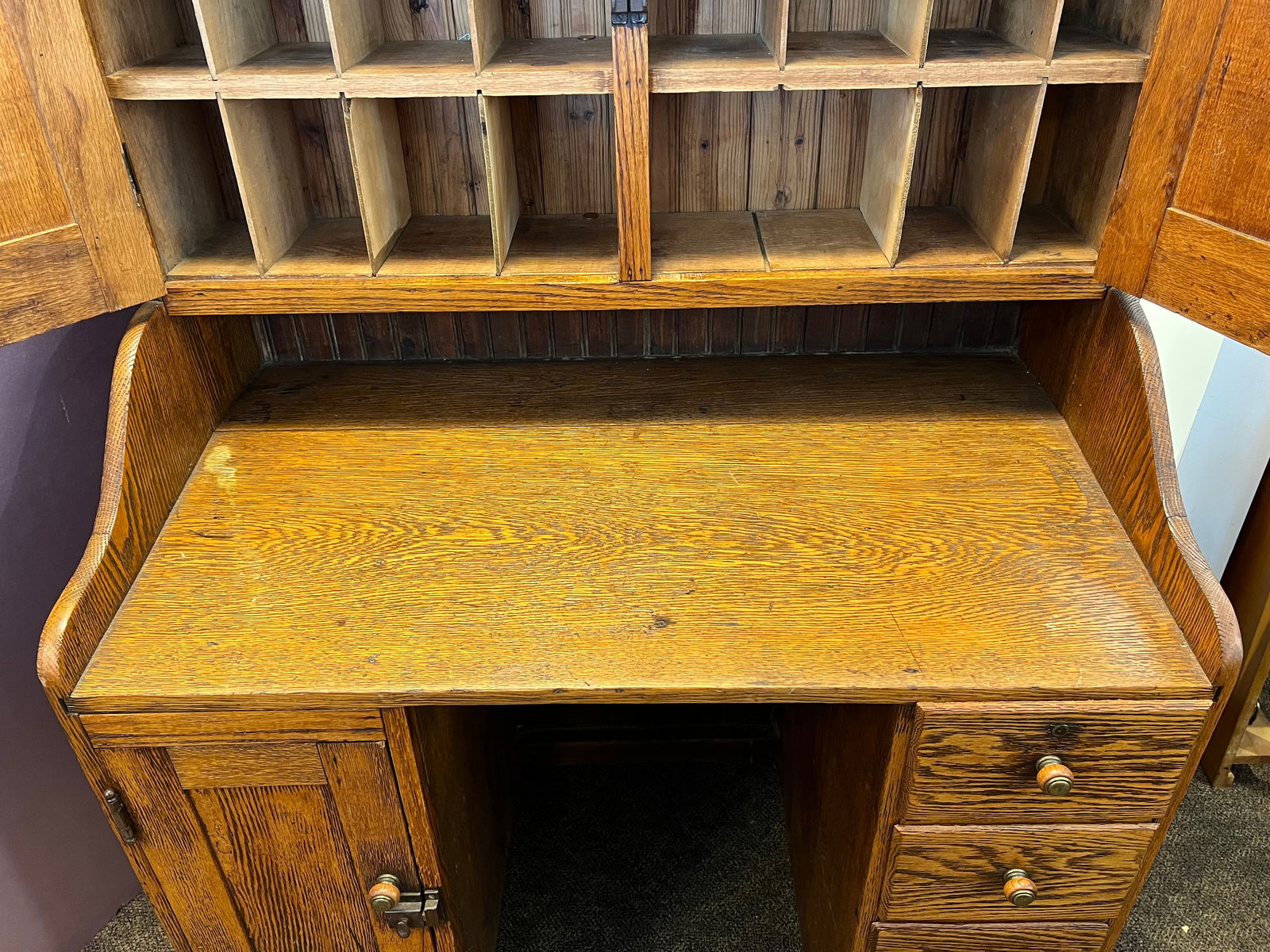 Oak Primitive Desk - 5