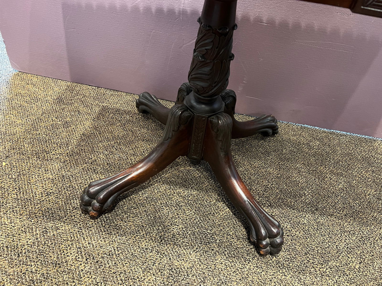 Mahogany Drop Leaf 2 Drawer Stand - 5