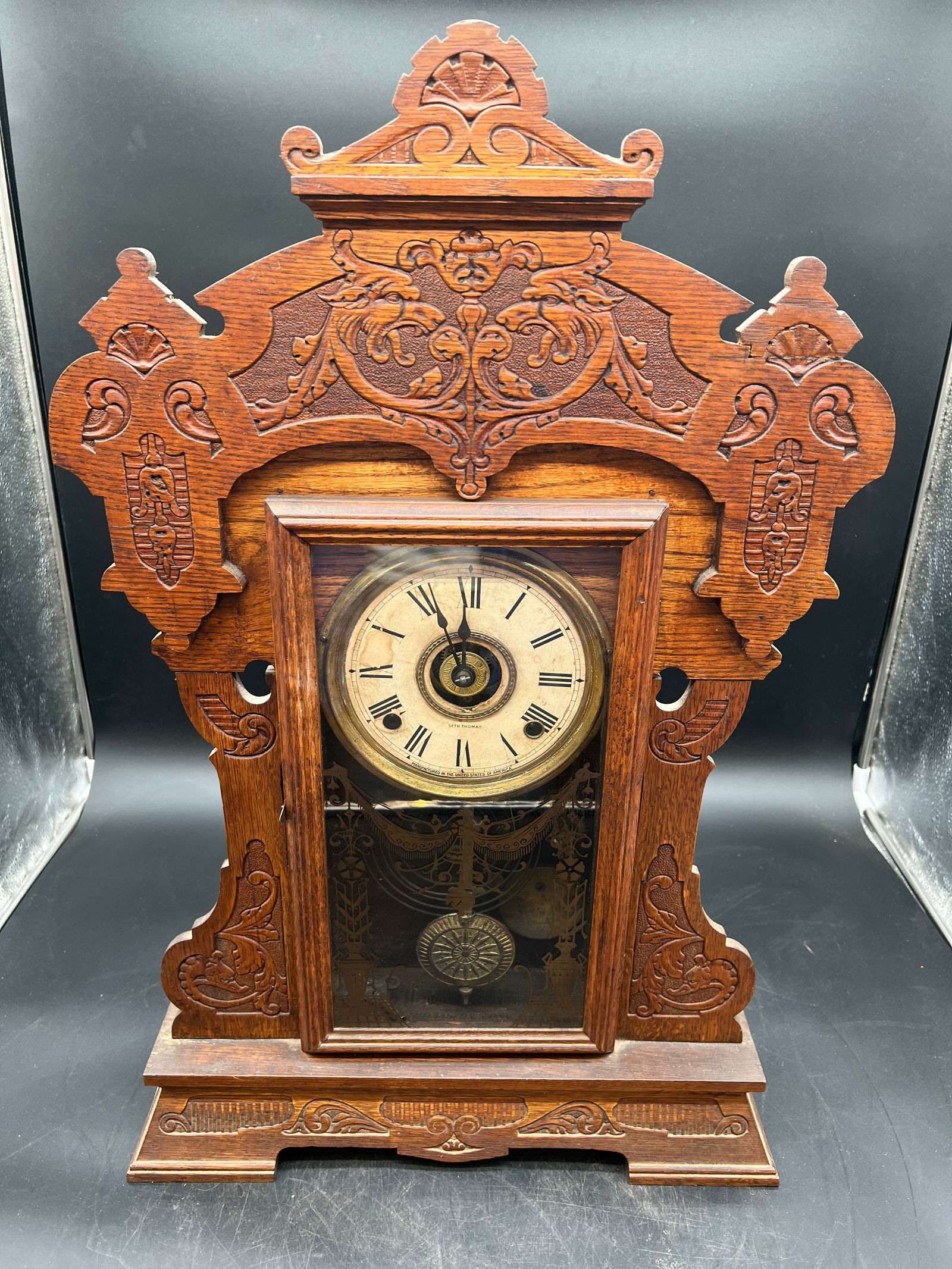 Seth Thomas Oak Mantle Clock: Seth Thomas Oak Mantle Clock