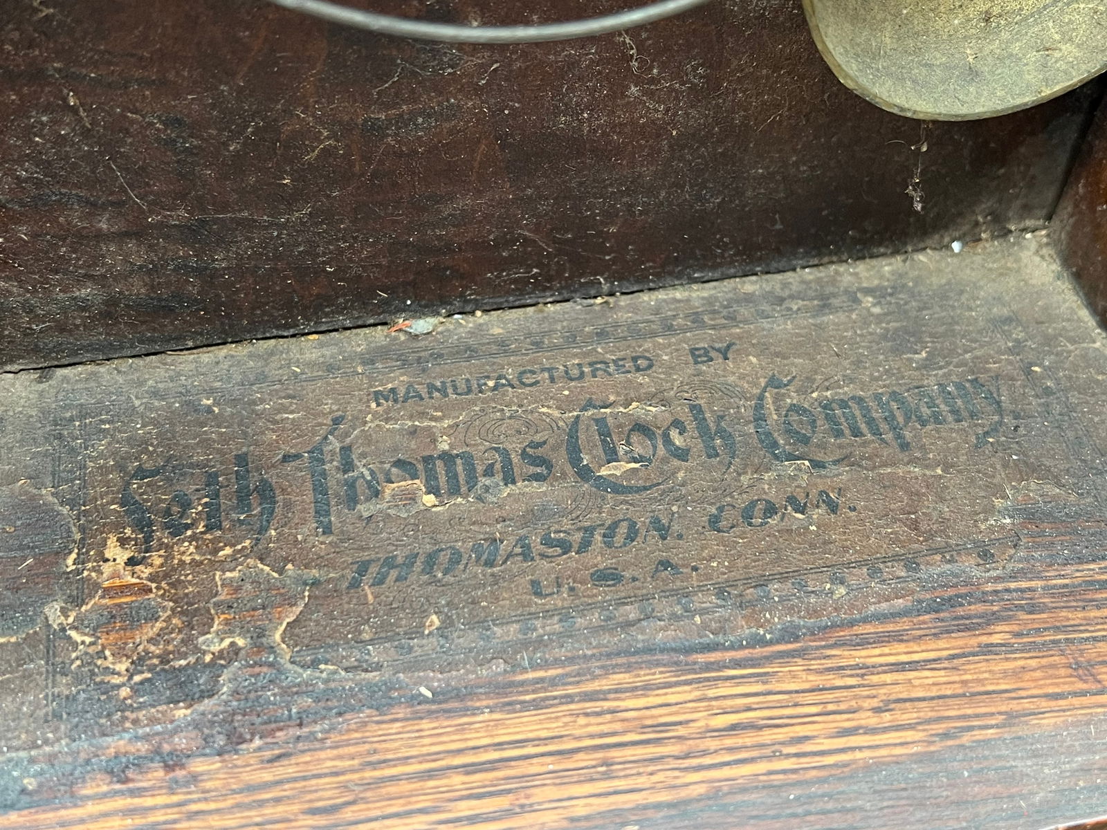 Seth Thomas Oak Mantle Clock - 8