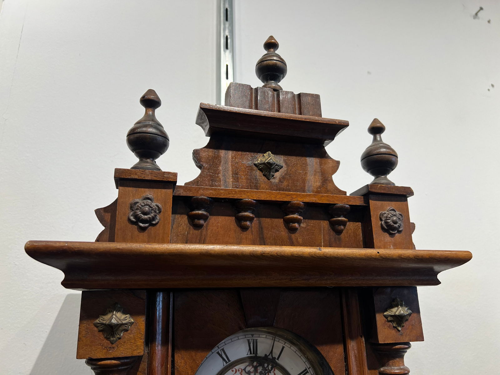 Wall Hanging Clock w/Porcelain Pendulum - 2