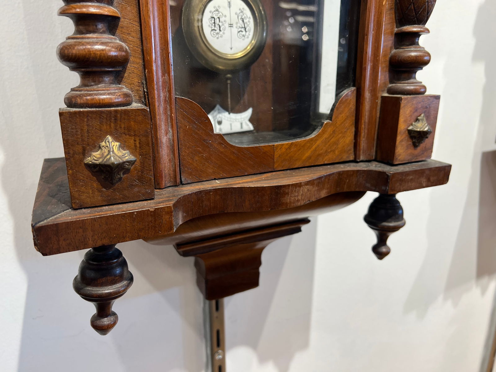 Wall Hanging Clock w/Porcelain Pendulum - 4