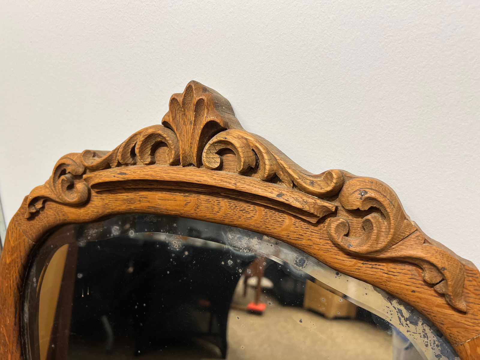 Oak Framed Bevelled Mirror - 2