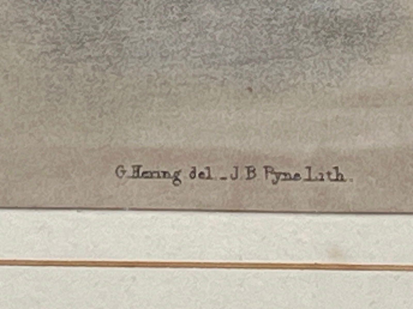 Early Print - Mountainside Harbor Scene - 5