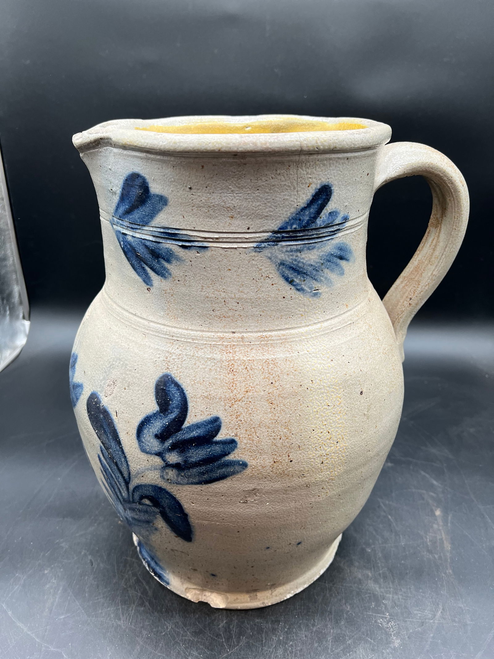 3 Gallon Attributed to Remmey Salt Glaze Stoneware Pitcher (1 of 13)
