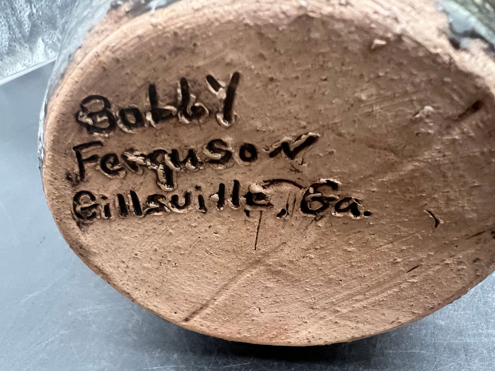 Stoneware Crock Bobby Ferguson Gillsville Ga. - 6