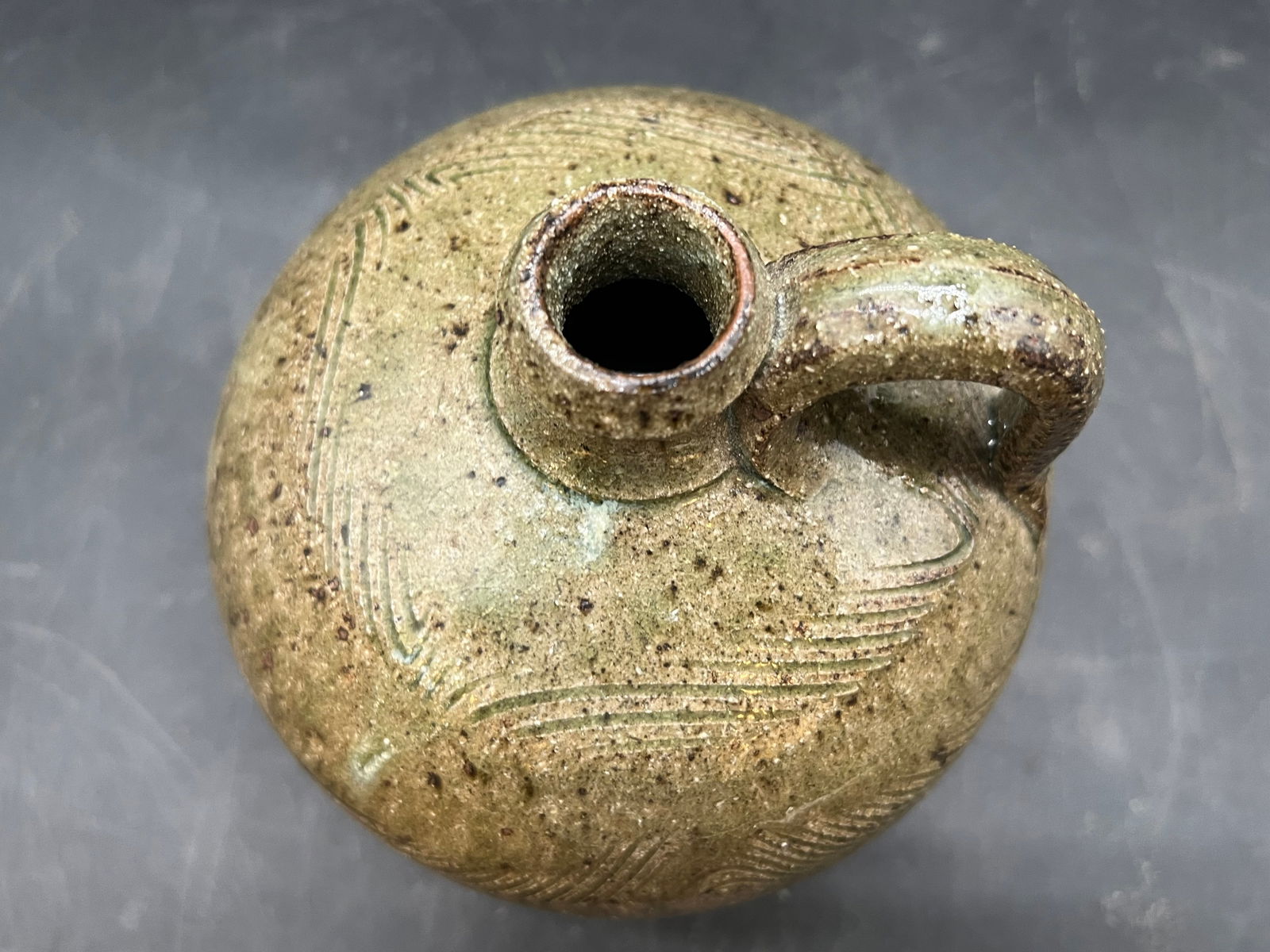 Signed Michael Crocker Stoneware Jug - 3