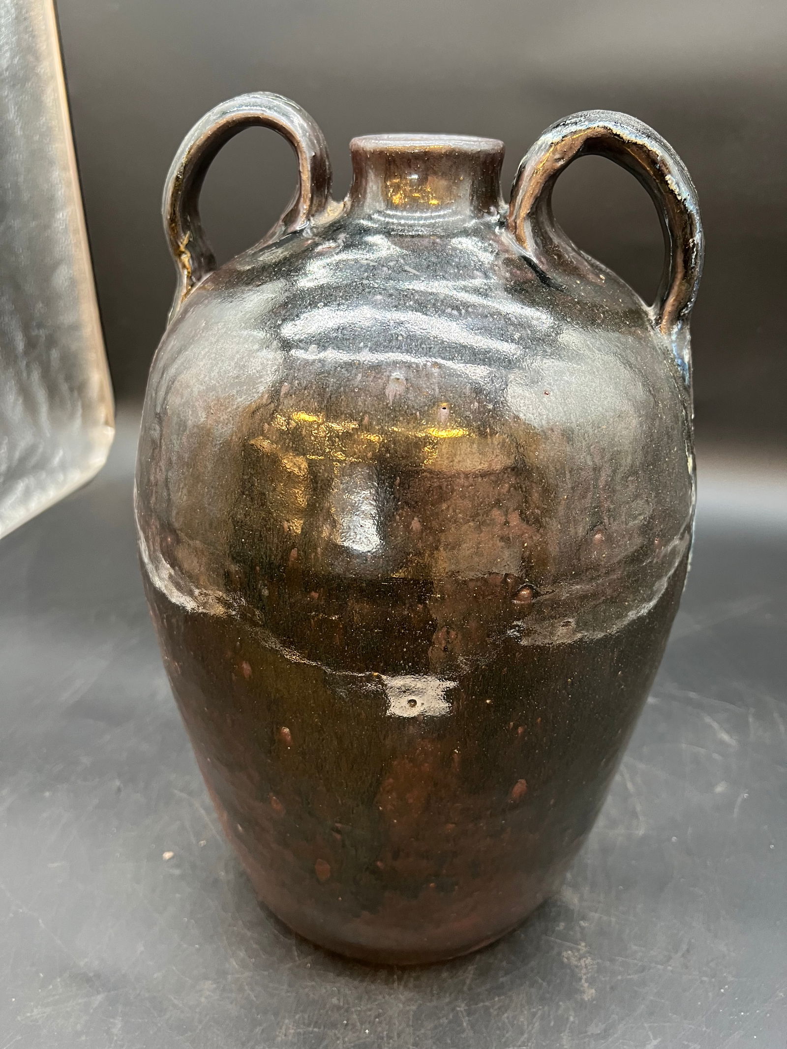 Signed Chester Hewell Stoneware Double Handled Jug (1 of 7)