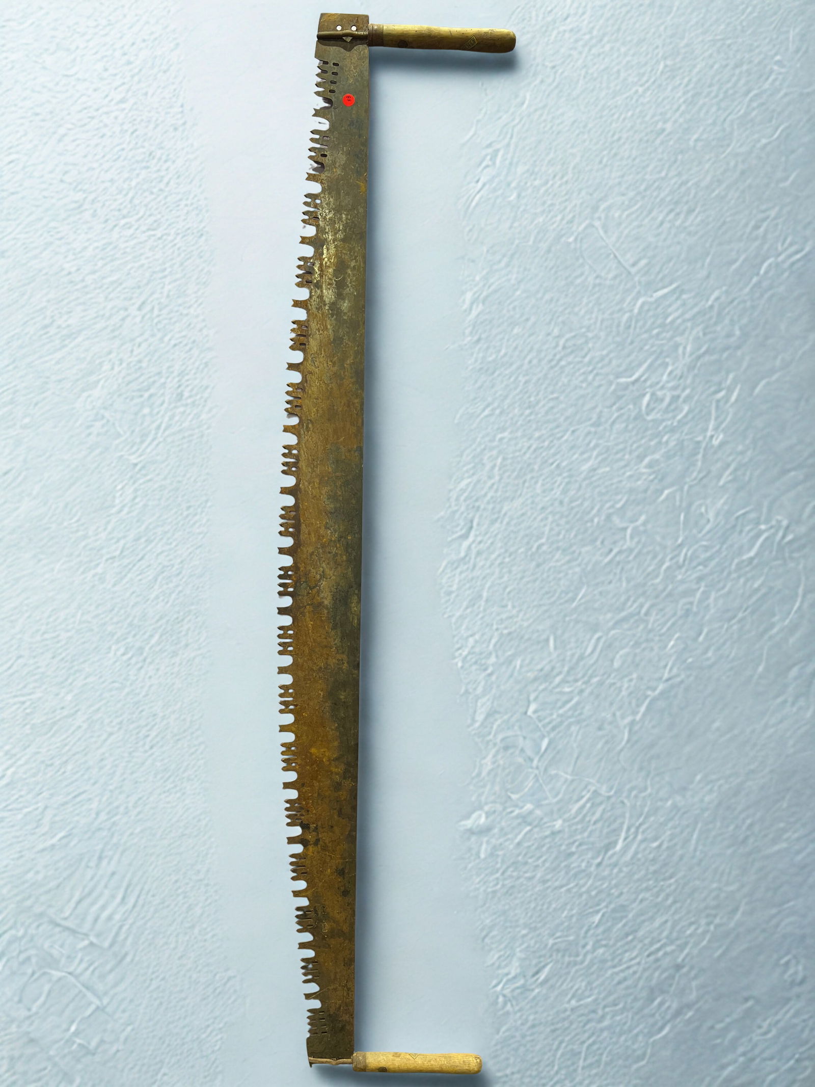 Early 2 Man Crosscut Saw: Early 2 Man Crosscut Saw. Wooden handles