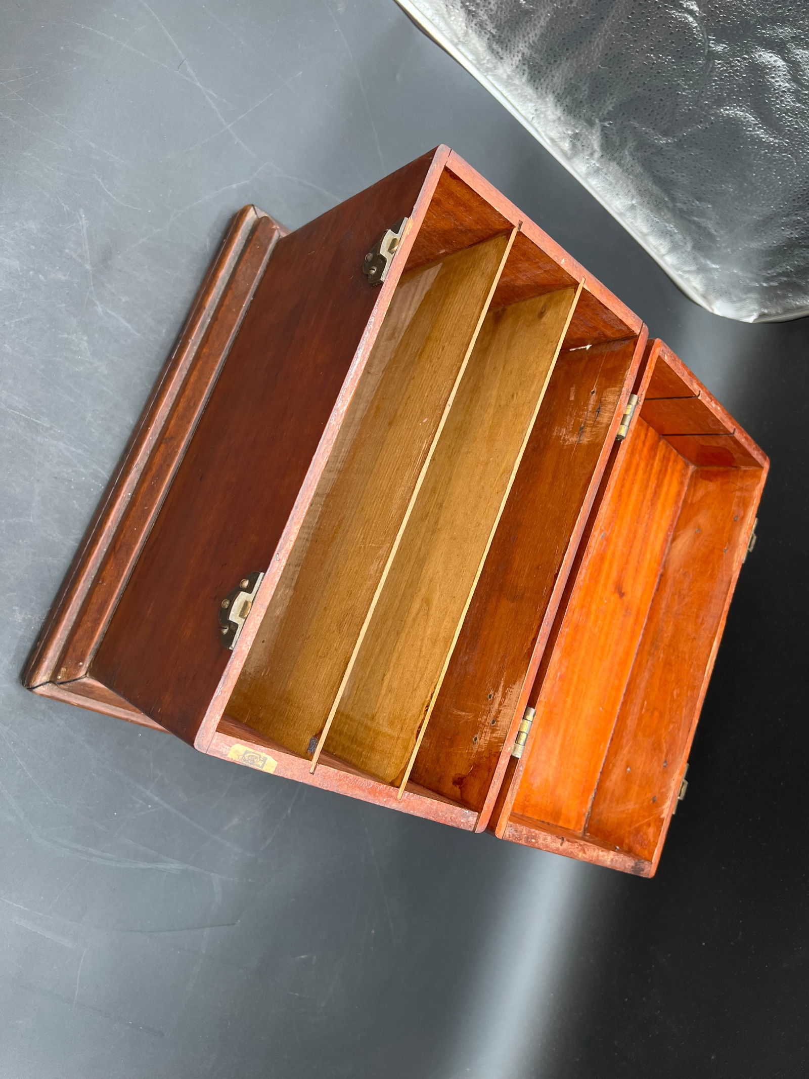 Early Mahogany Divided Box - 4