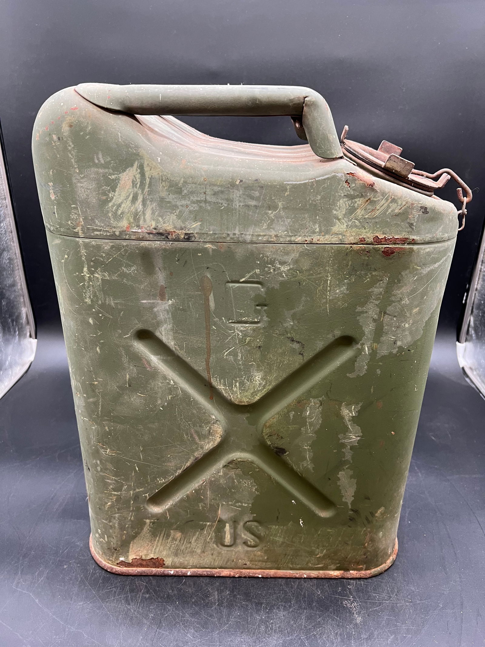 Early US Metal Gas Can: Early US Metal Gas Can. Does have gas cap