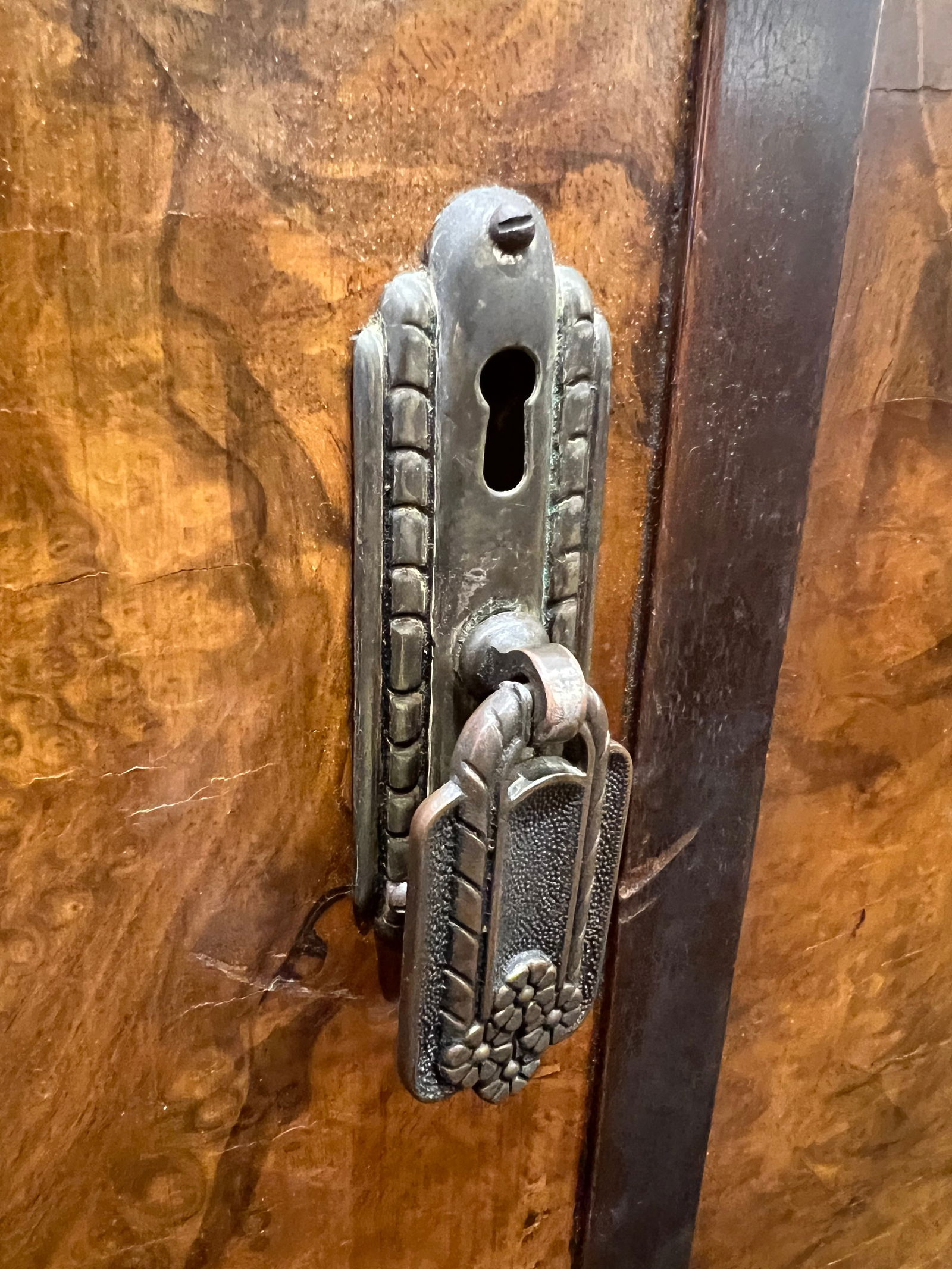 Burl Walnut Art Deco Armoire - 4