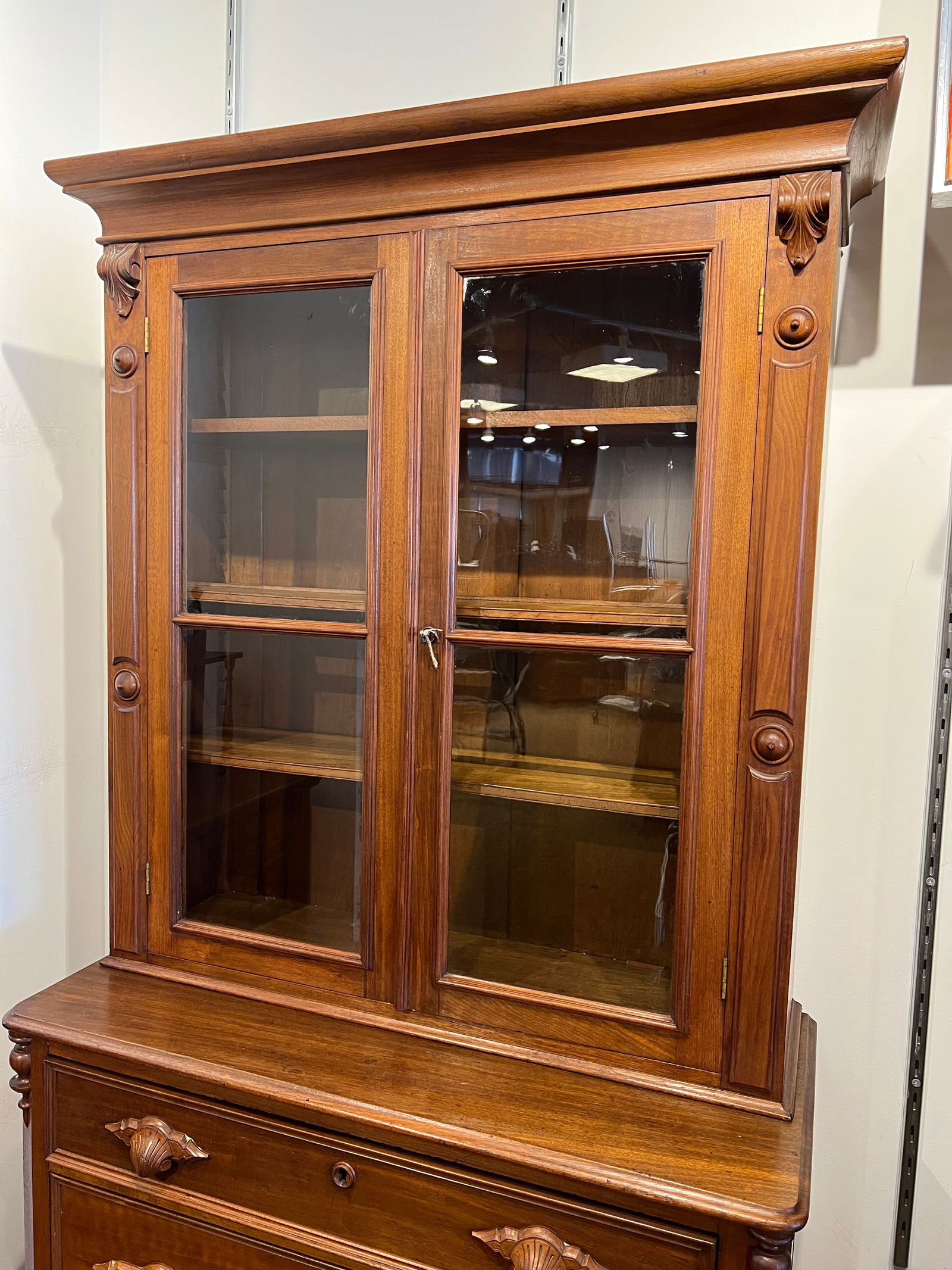 Walnut Stepback Cupboard - 2