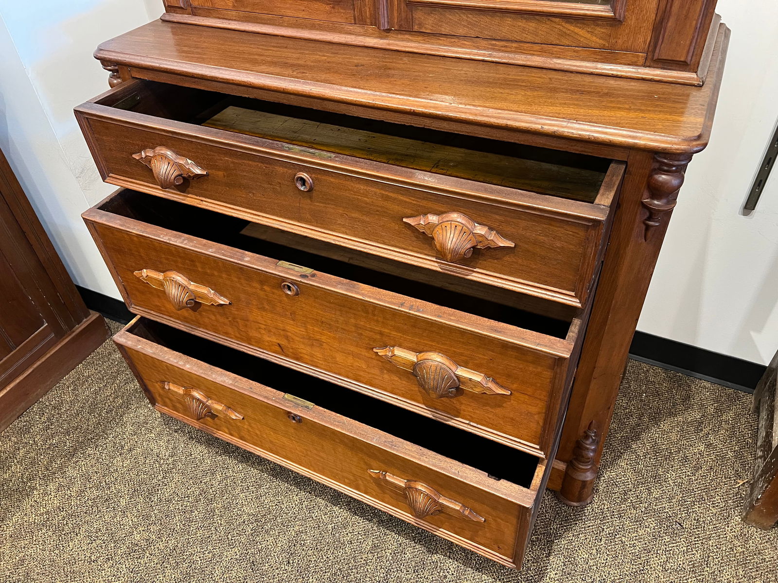 Walnut Stepback Cupboard - 5