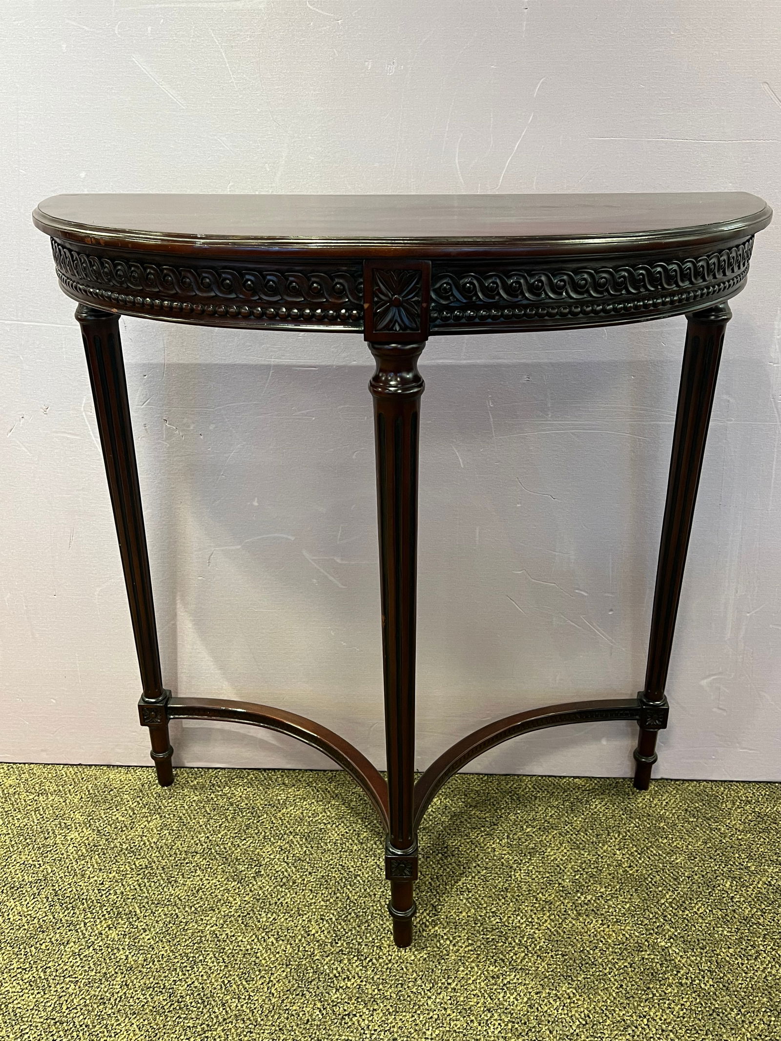Mahogany Demilune Table (1 of 5)