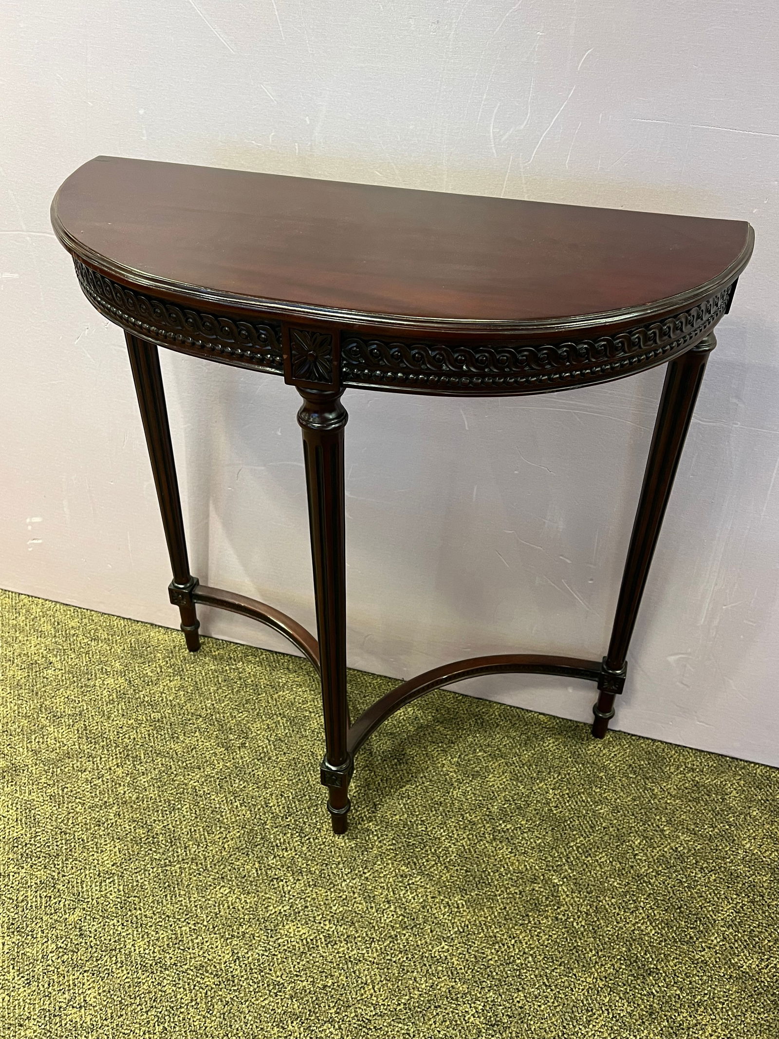 Mahogany Demilune Table - 2