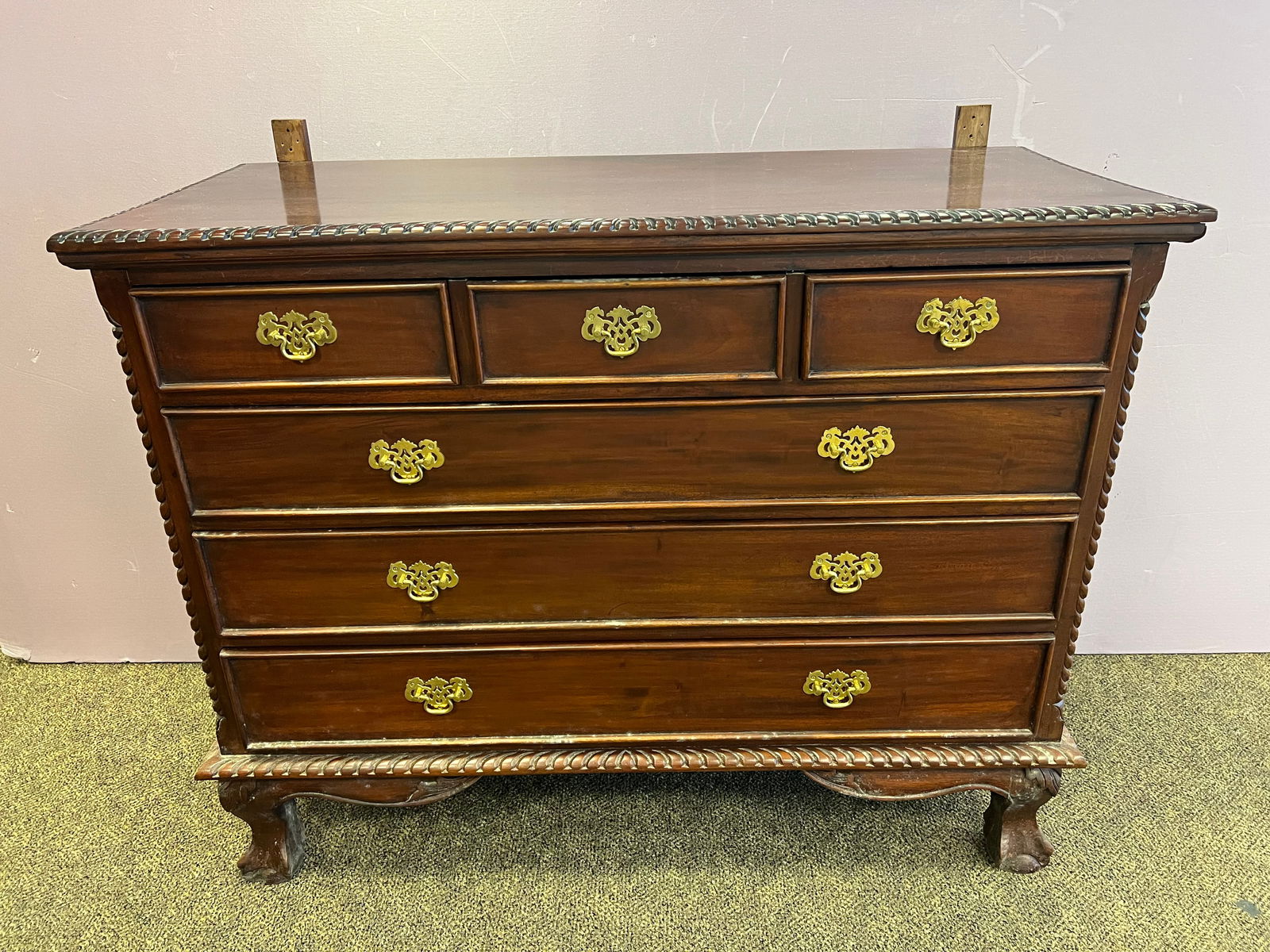 Mahogany 3 Over 3 Dresser (1 of 5)