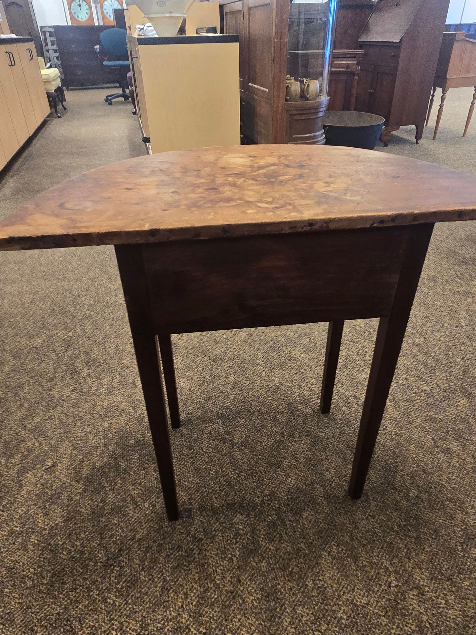 Early primitive pine table - 3