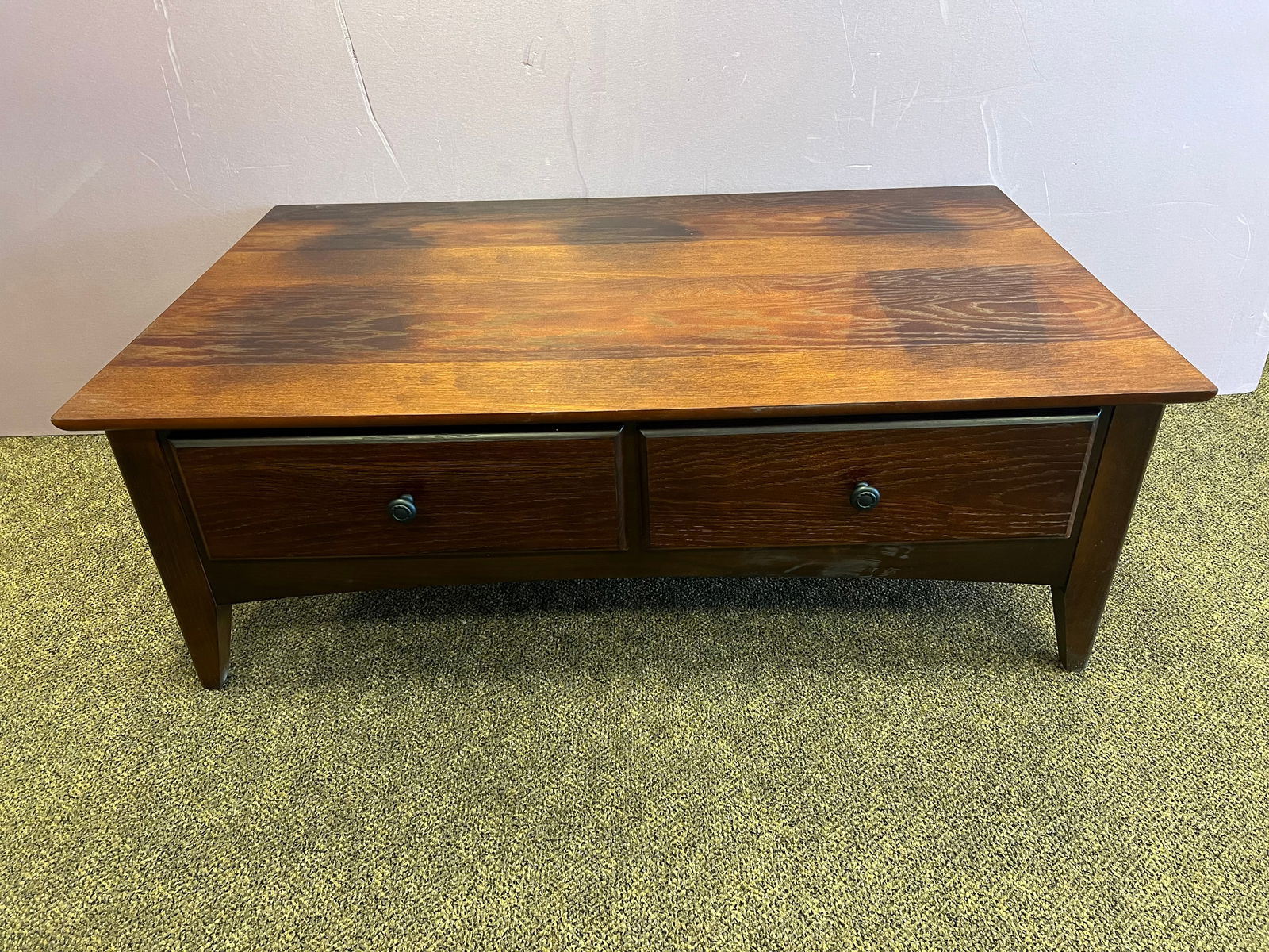 Riverside Mahogany Coffee Table: Riverside Mahogany Coffee Table. 2 drawer