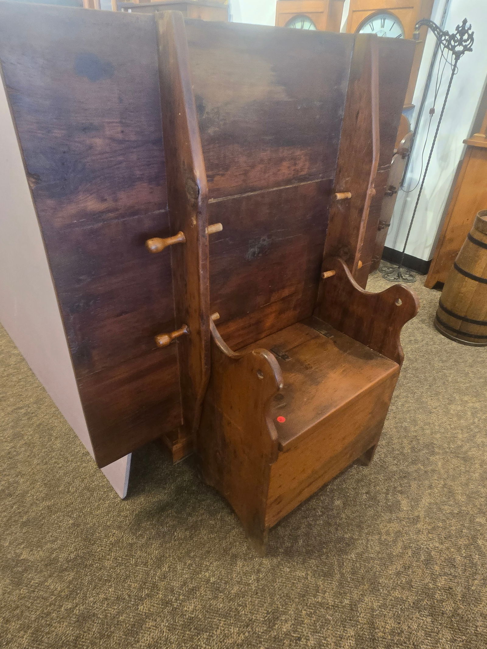 Pine Tavern Table/Highback Hall Bench - 6