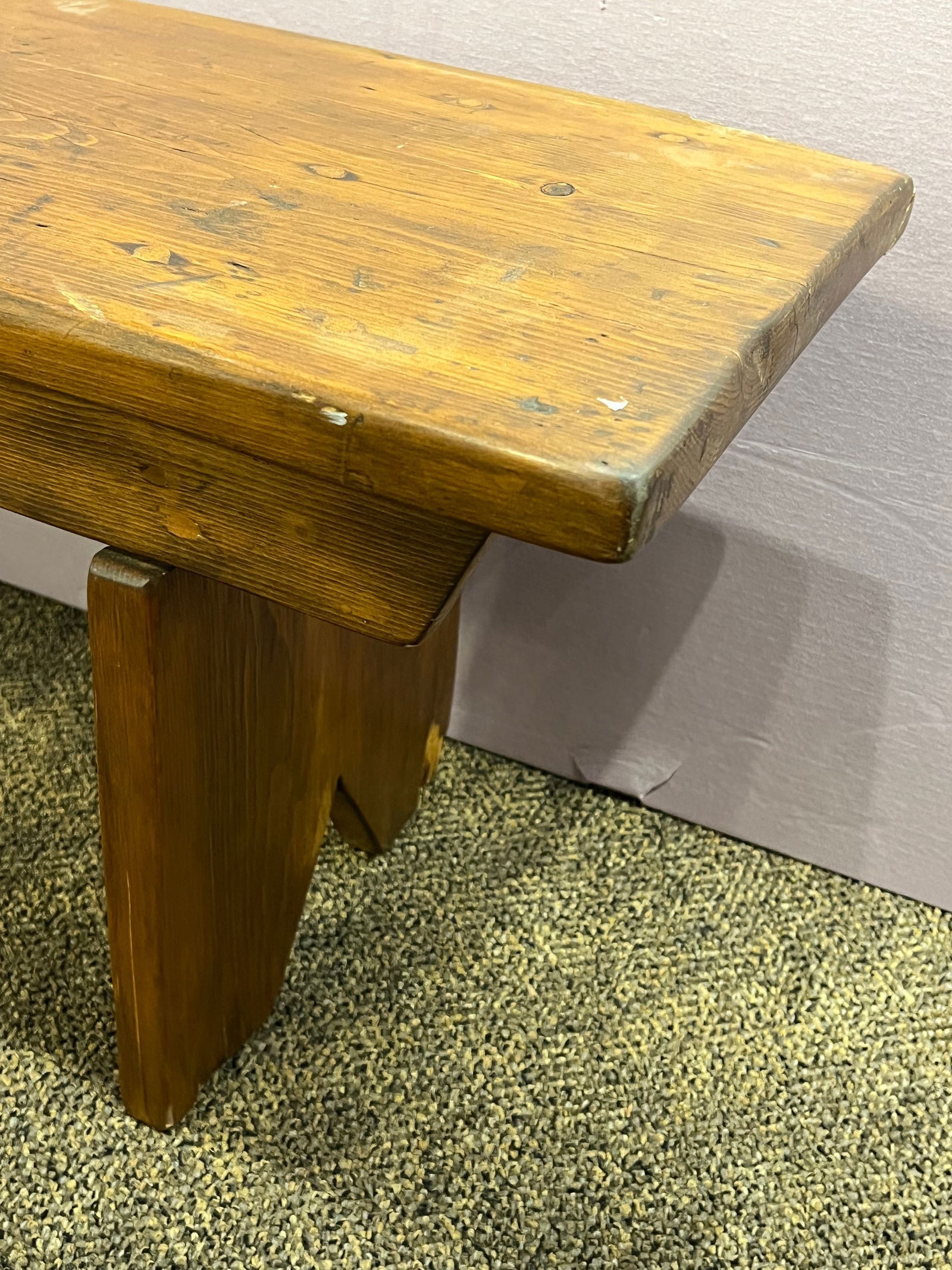 Primitive Pine Bench - 4