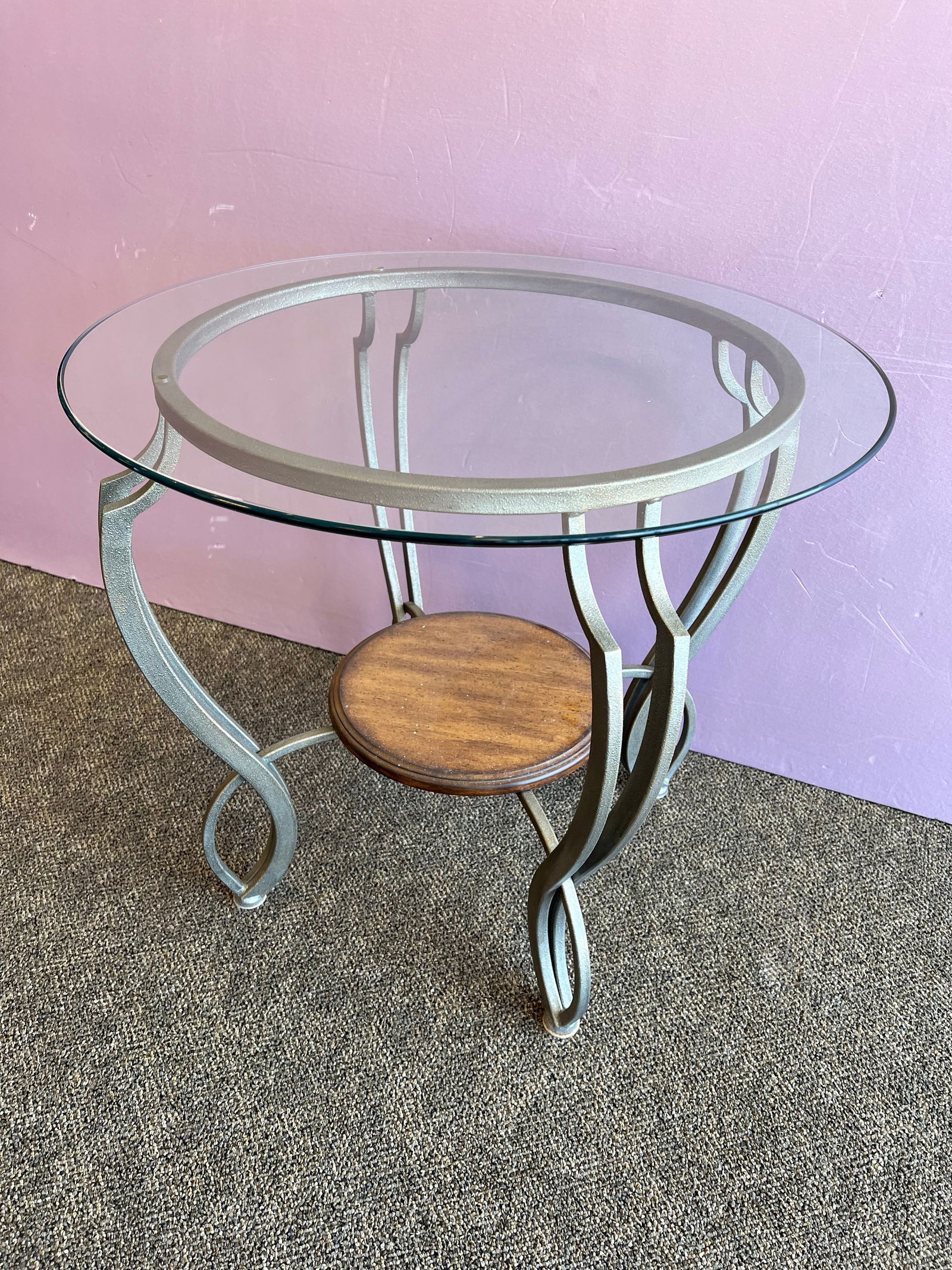 Round Glass Top Table - 2