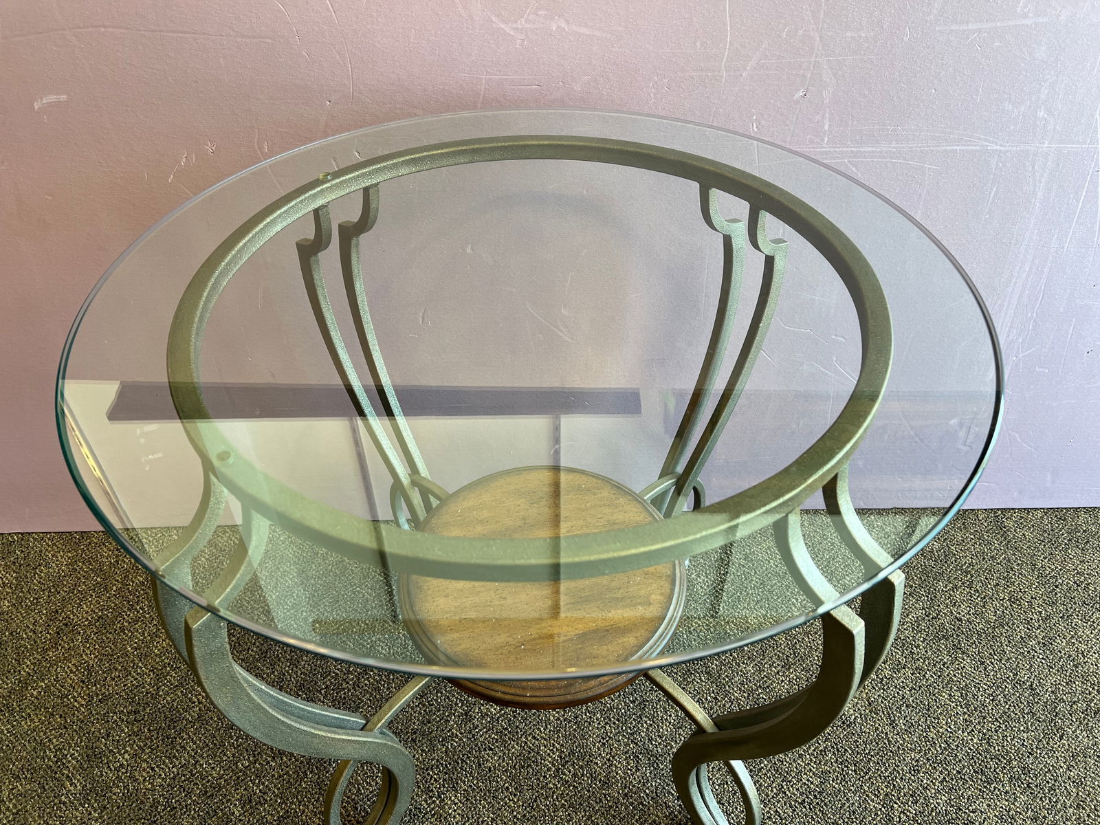 Round Glass Top Table - 3