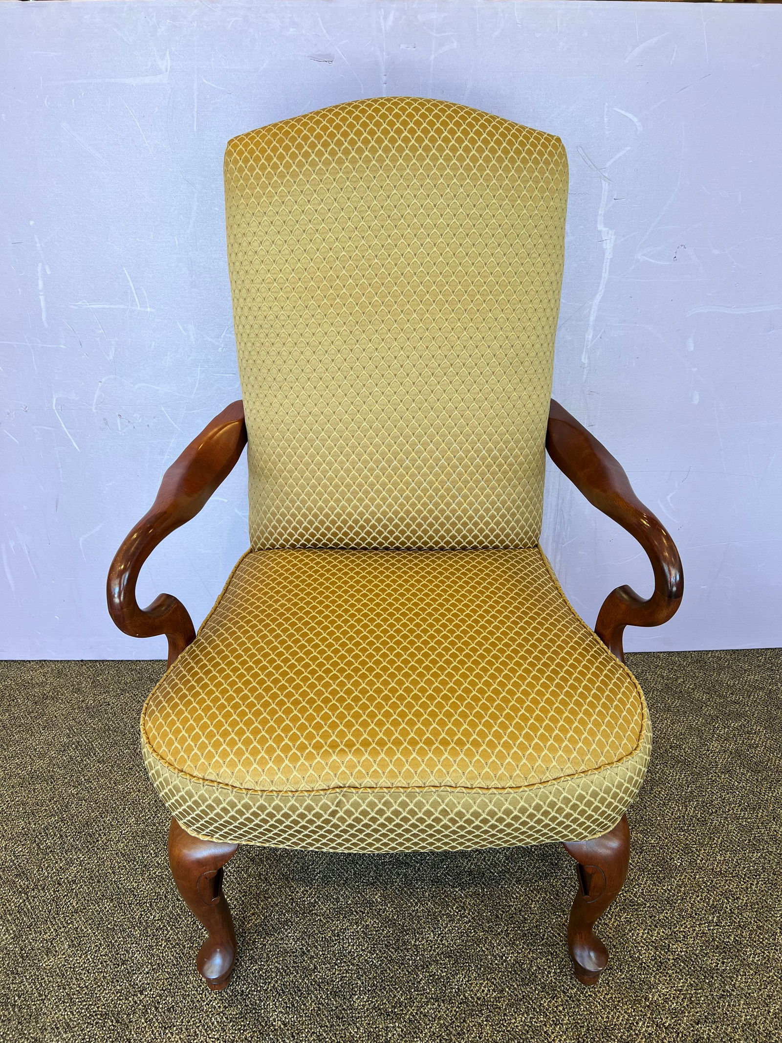 Creme Upholstered Armchair (1 of 4)