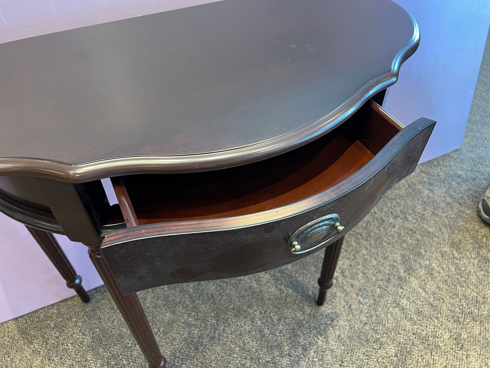 Mahogany Demilune Table - 3