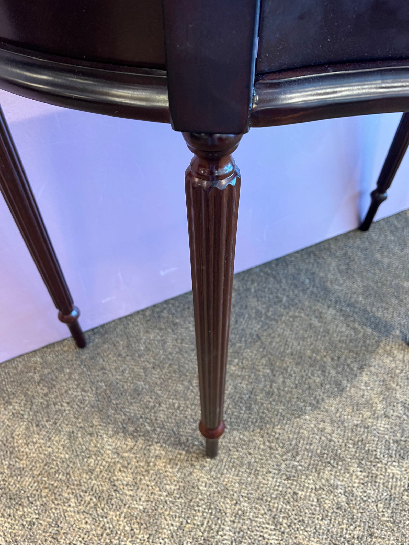 Mahogany Demilune Table - 4