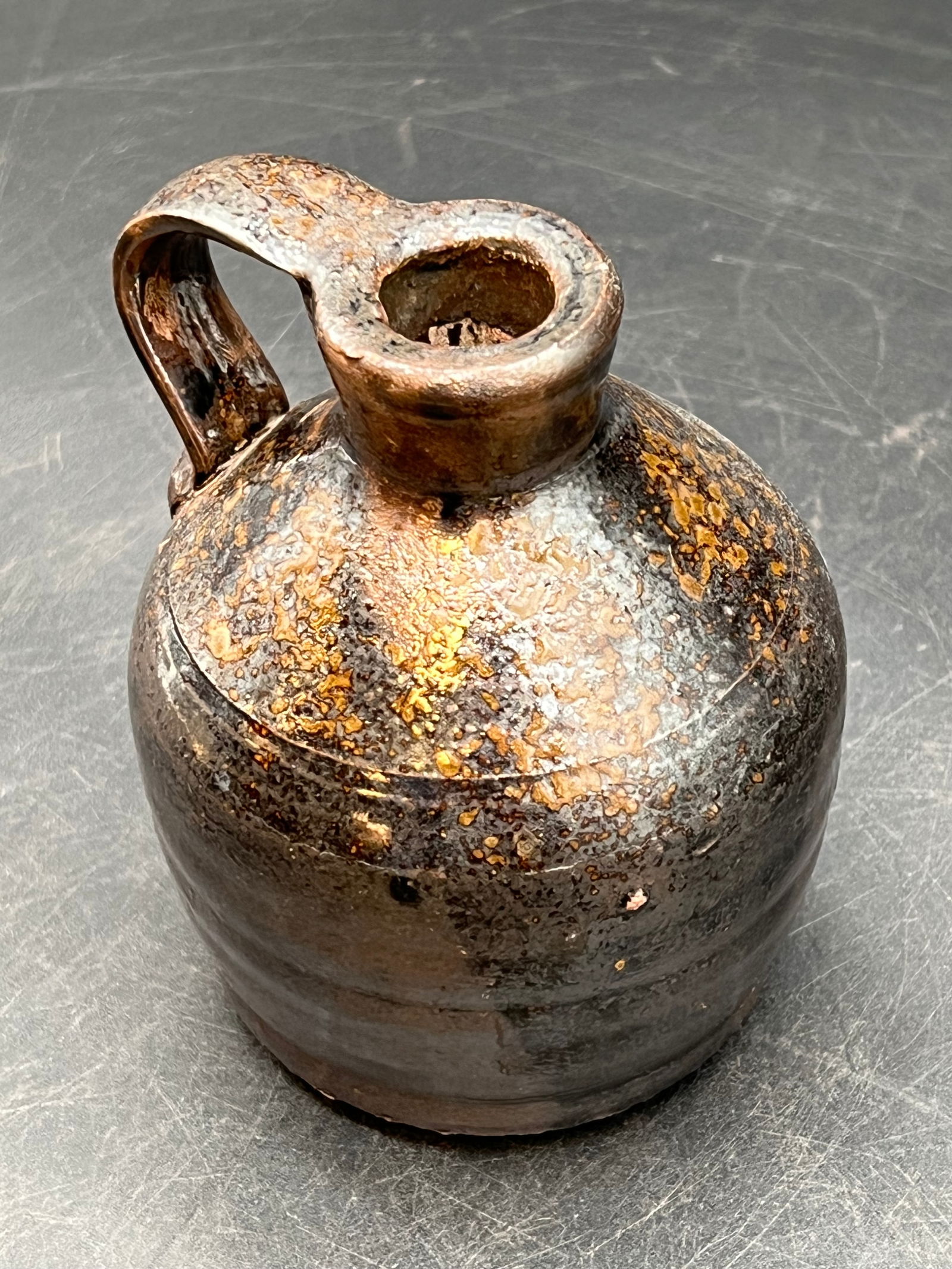Small Brown Stoneware Jug (1 of 4)