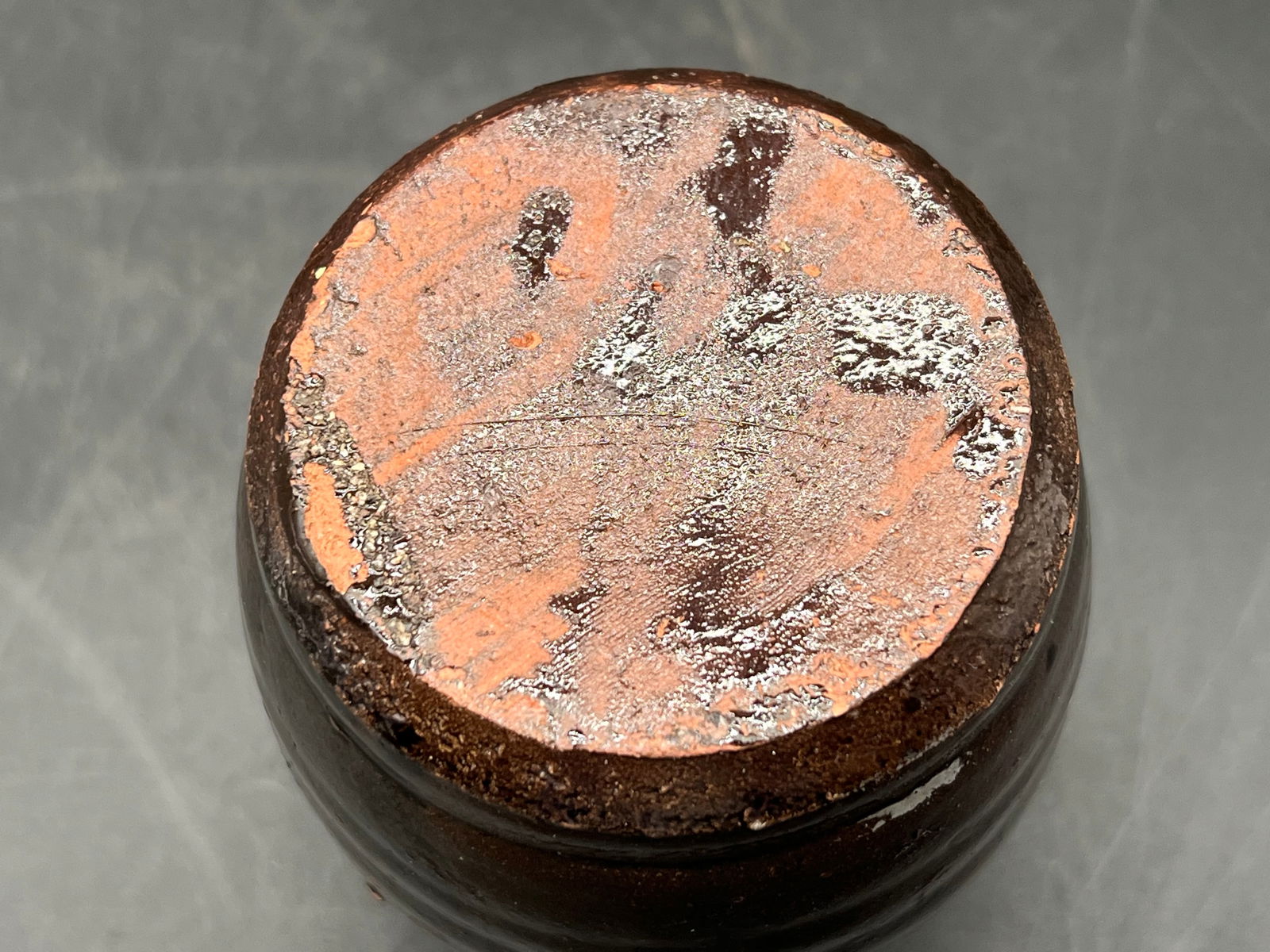 Small Brown Stoneware Jug - 4