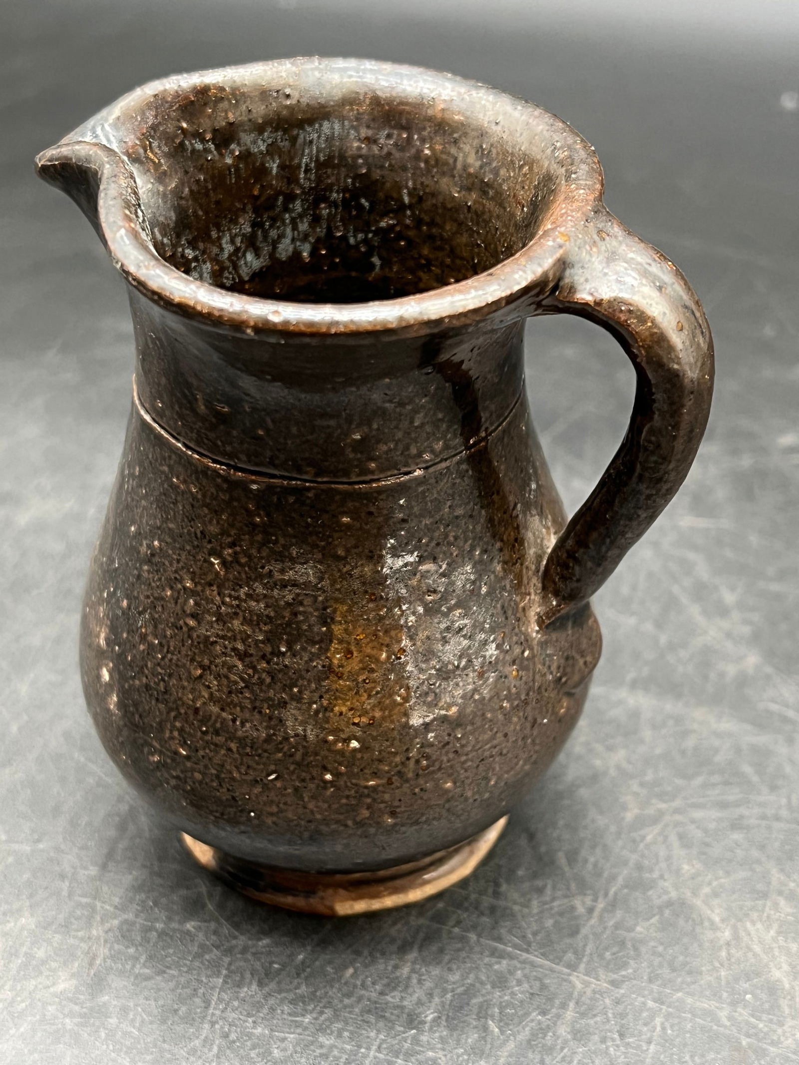 Brown Stoneware Pitcher - 2