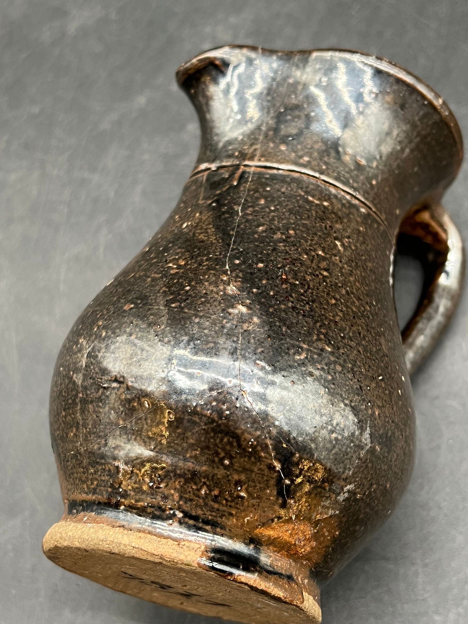 Brown Stoneware Pitcher - 5