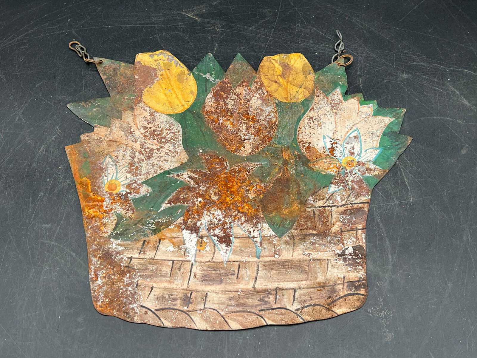 Flower Pot Metal Sign: Flower Pot Metal Sign