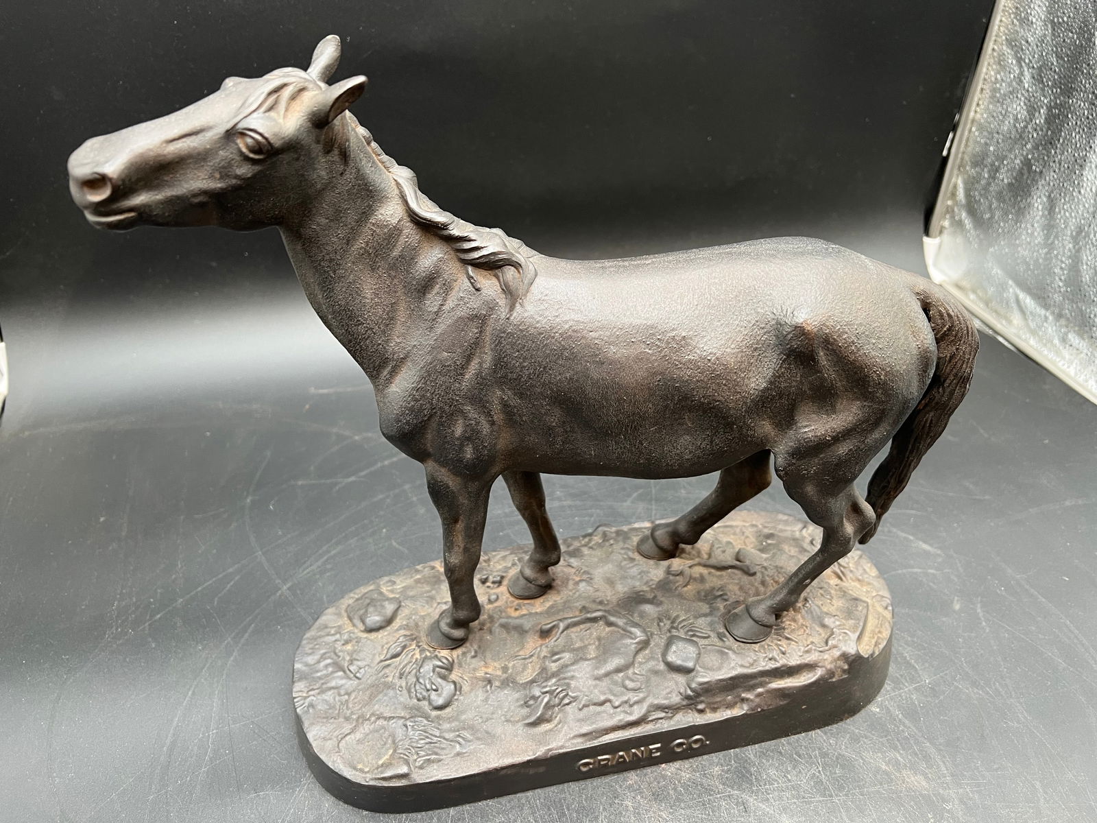 Crane Co. Iron Horse Statue: Crane Co. Iron Horse Statue.