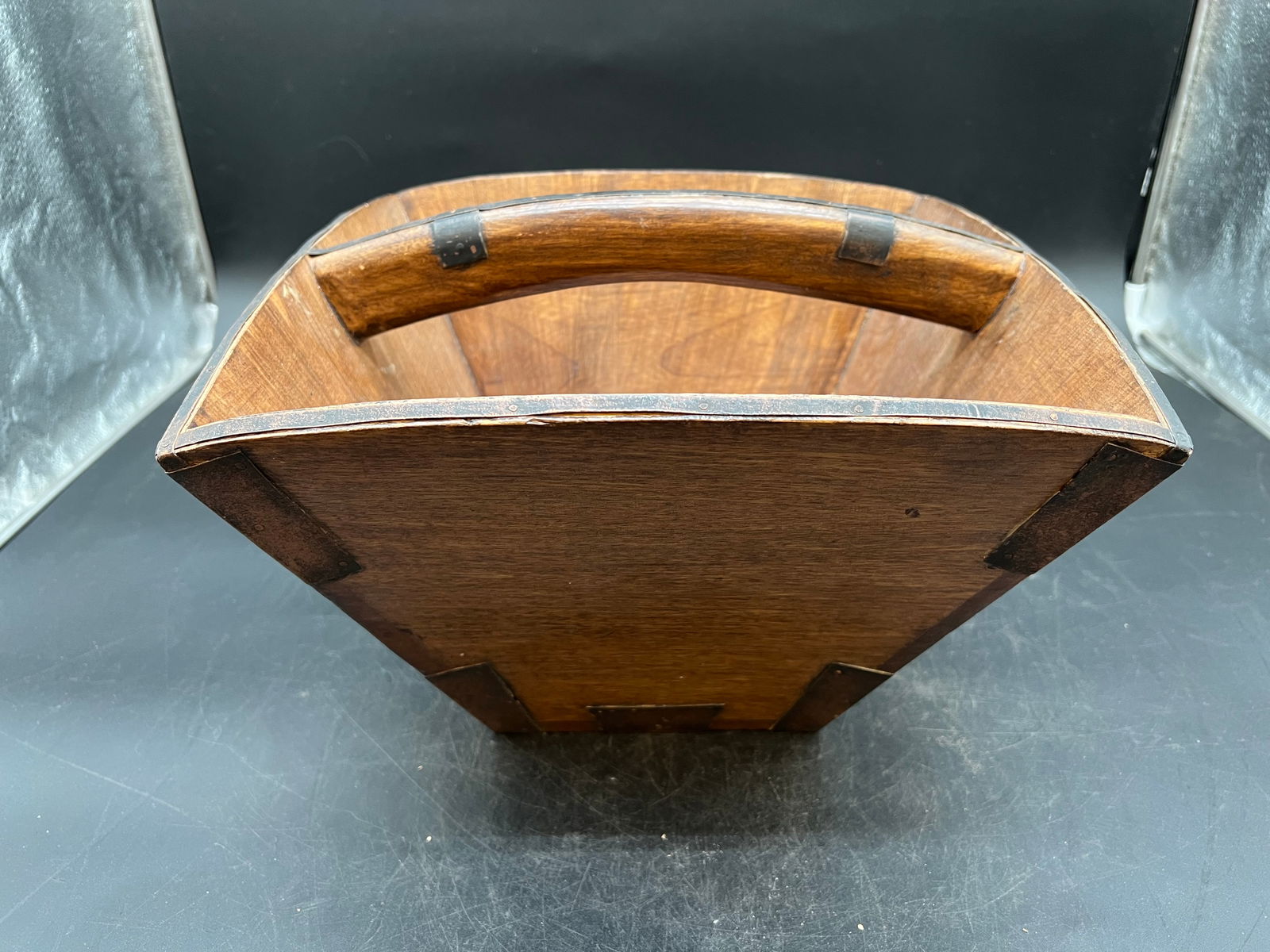 Early Wooden Bucket: Early Wooden Bucket. Copper banding