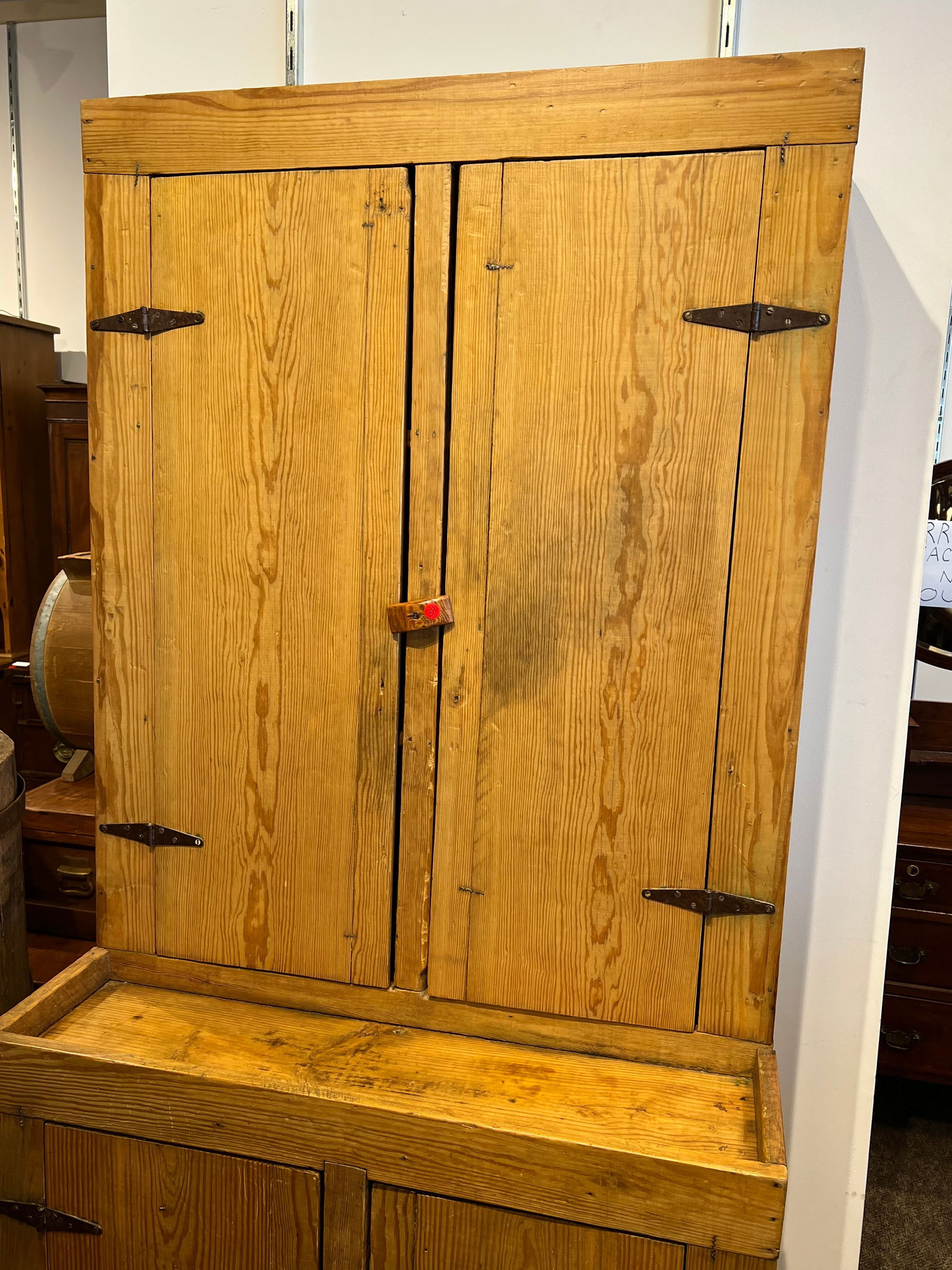 Primitive Pine Stepback Cupboard - 3