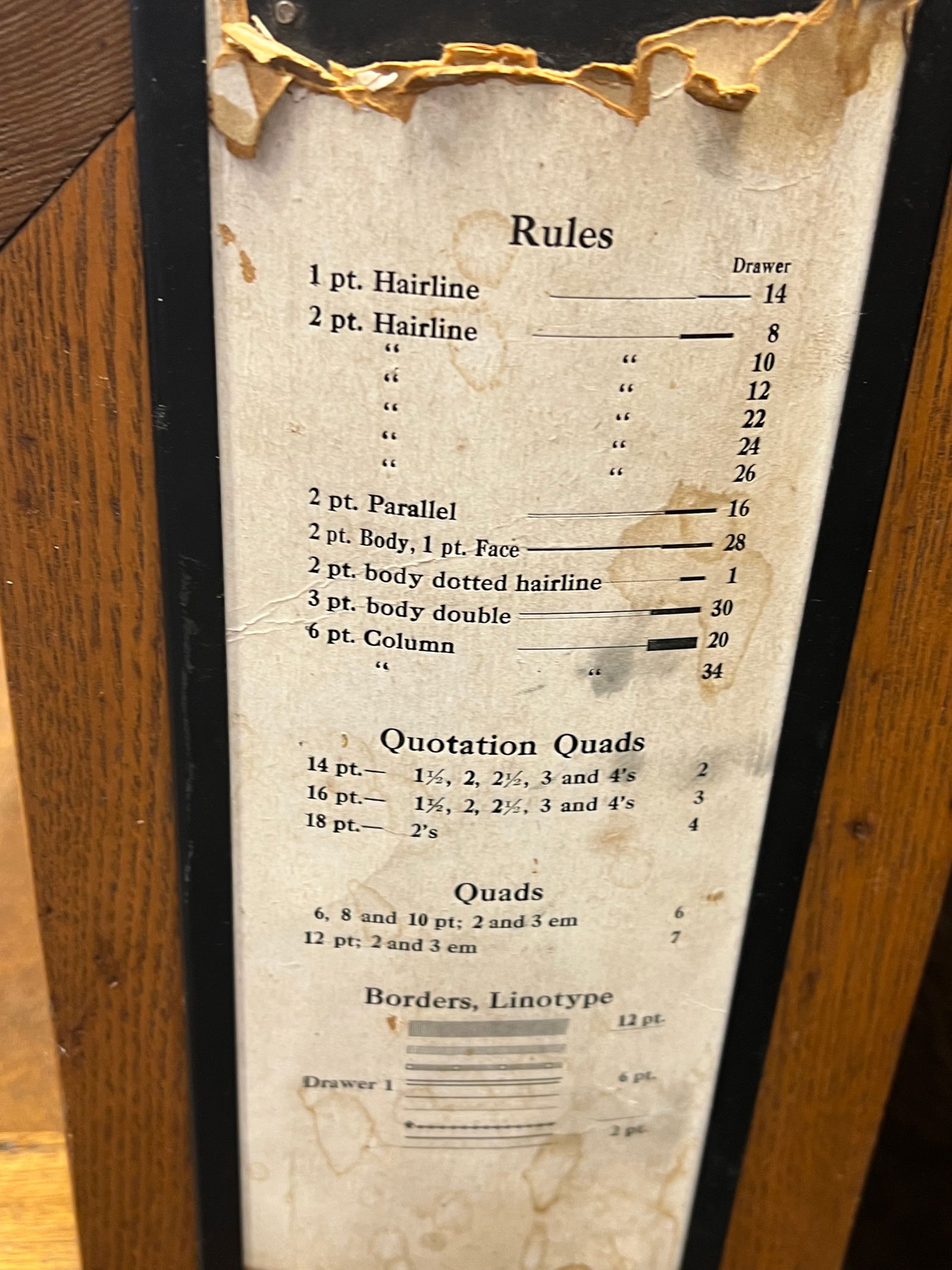 Early Oak Typesetter - 15