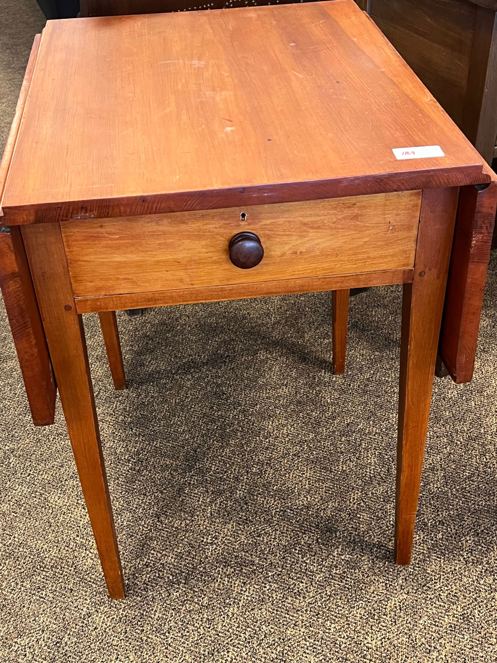 Cherry 1 Drawer Dropleaf Table (1 of 3)