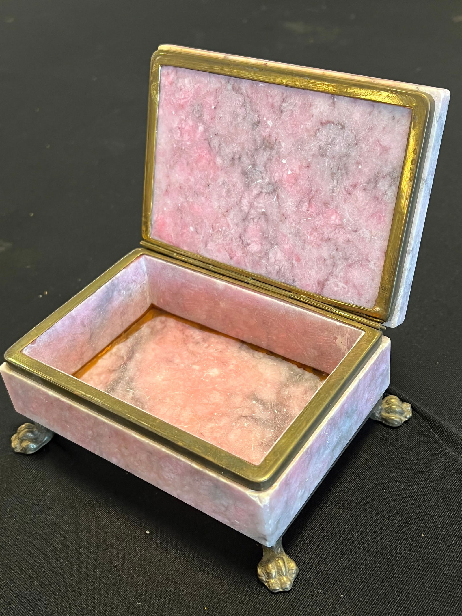 Marble and Brass Cigarette Box - 2