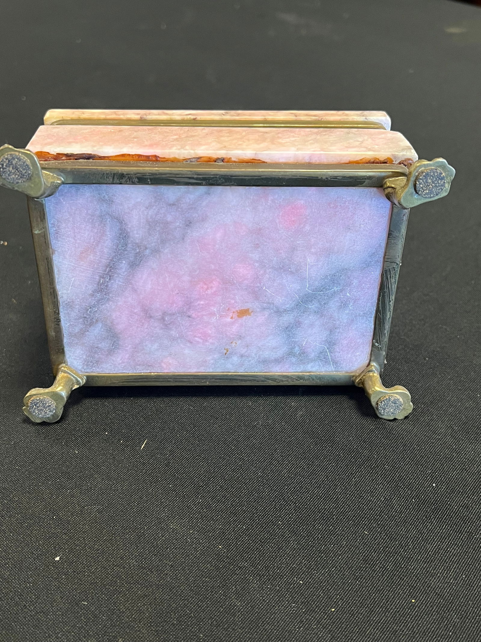 Marble and Brass Cigarette Box - 4