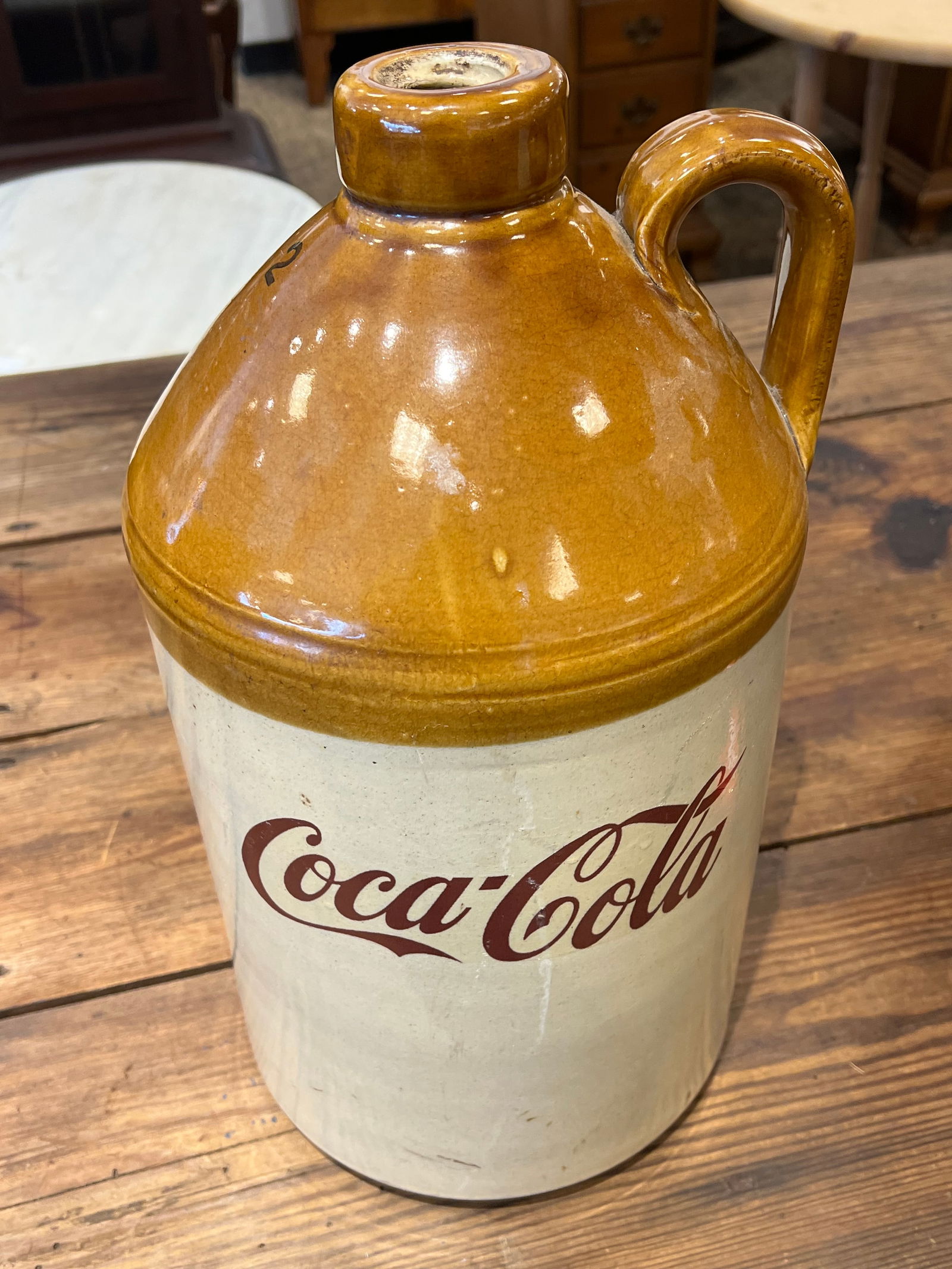 Early 2 Gallon Coca Cola Stoneware Jug: Early 2 Gallon Coca Cola Stoneware Jug