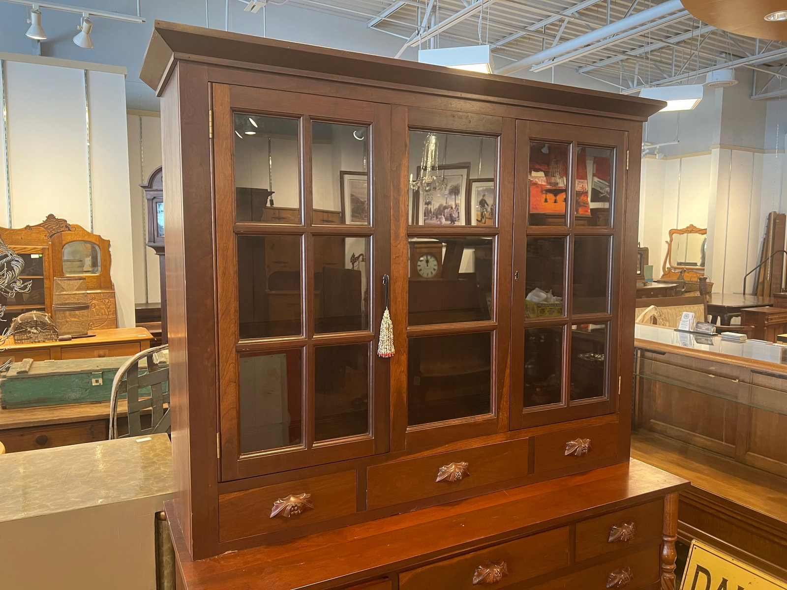 Cherry Stepback Cupboard - 2