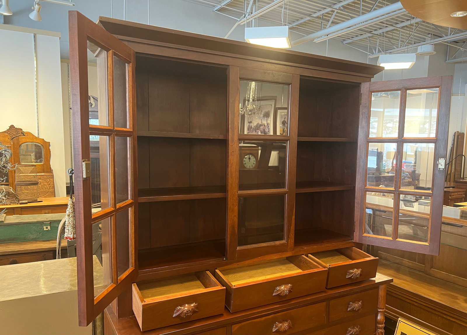 Cherry Stepback Cupboard - 3