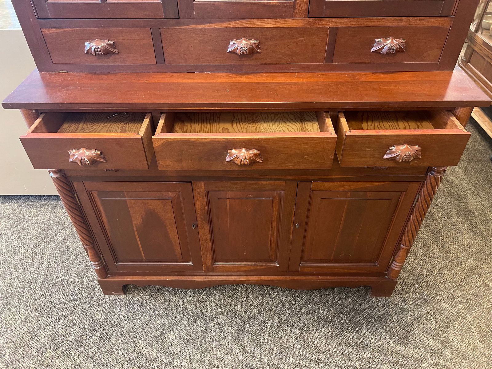 Cherry Stepback Cupboard - 4